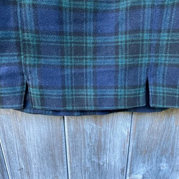 Hollister Plaid Ultra Hi Rise Mini Skirt A-line Lined Preppy Blue Green Y2K M - Picture 7 of 15